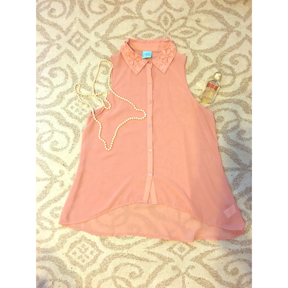 Sheer Embroidered Tank